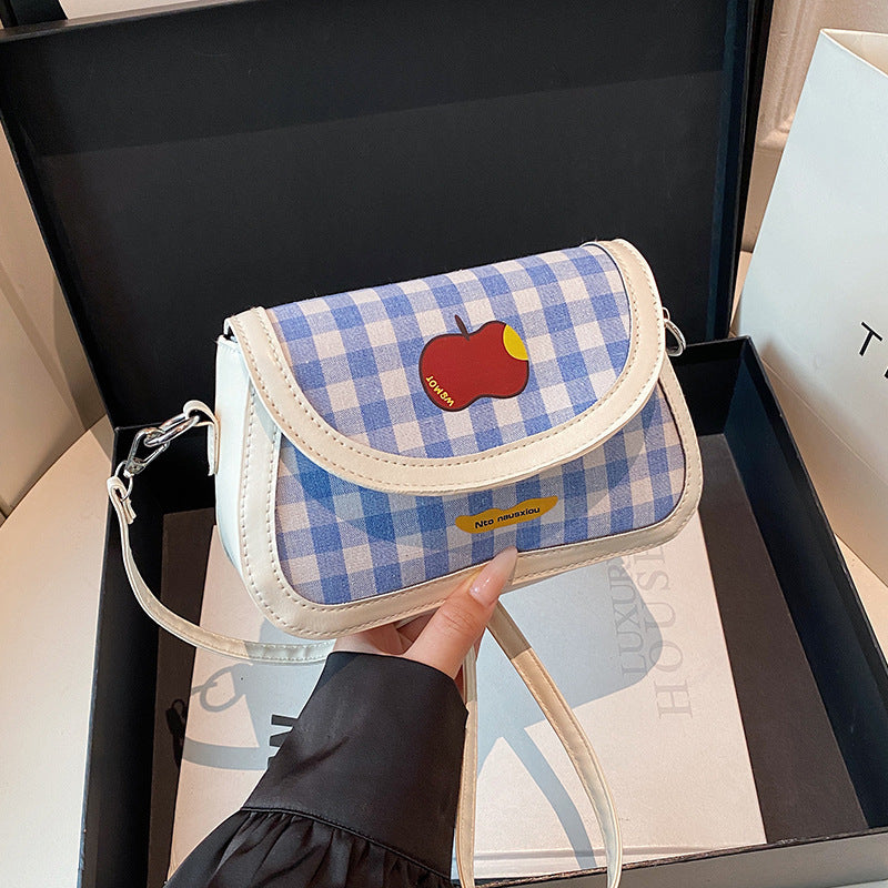 Playful Gingham Pattern Handbag Bowlift