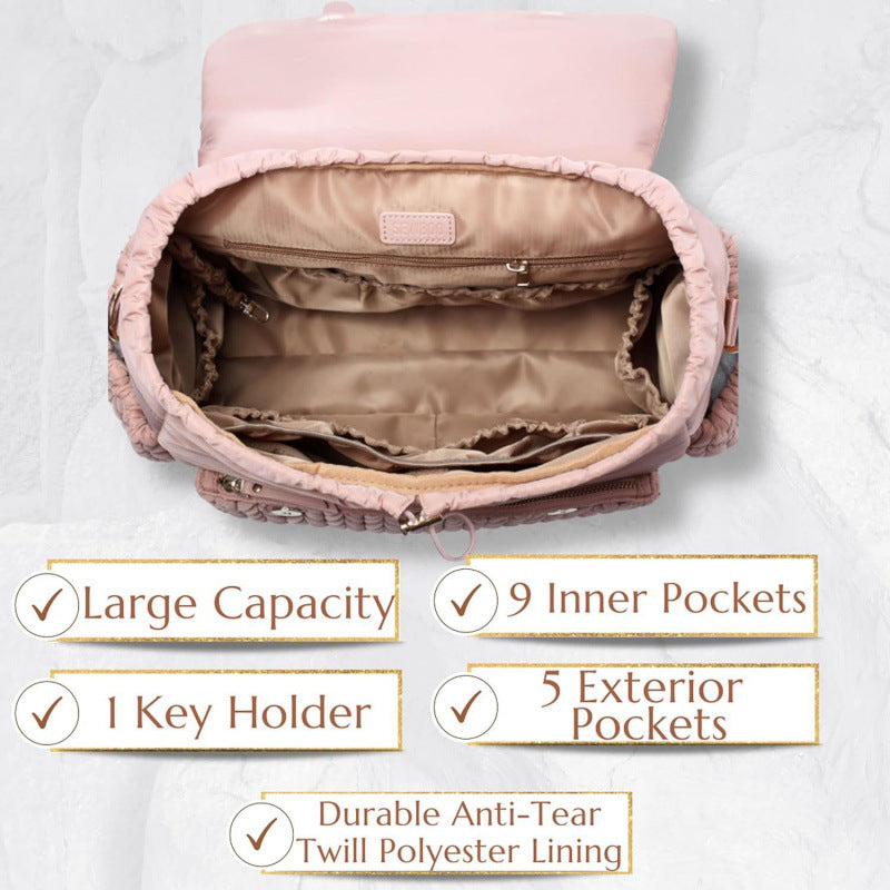 Padded backpack with braided design Bowlift