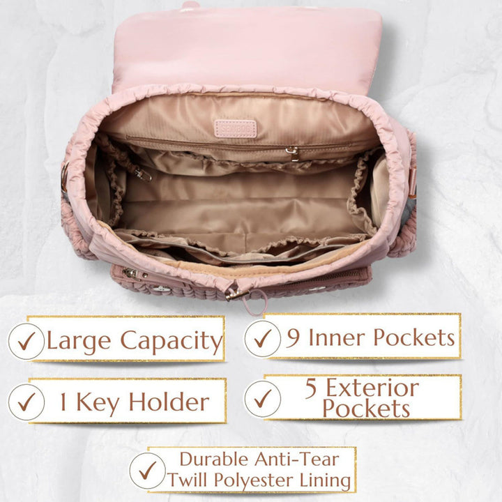 Padded backpack with braided design Bowlift