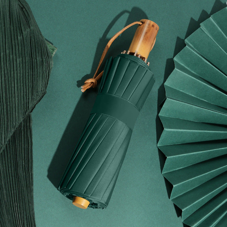 Women's Automatic Folding Umbrella with Ergonomic Handle and Wind-Resistant Technology Bowlift