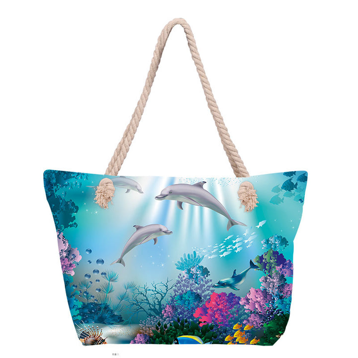 Beach bag with floral pattern Bowlift