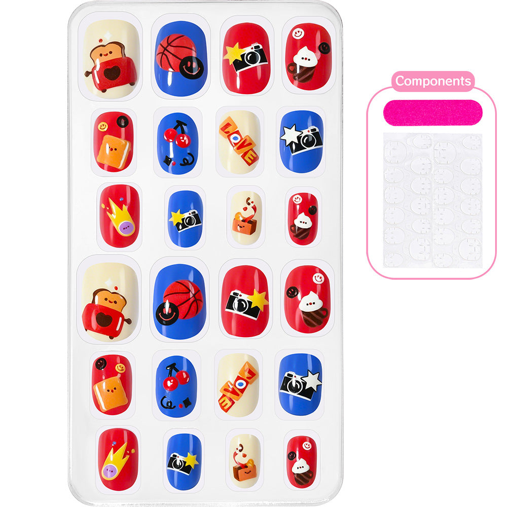 Creative Cartoon-Themed Press-On Nail Collection Bowlift