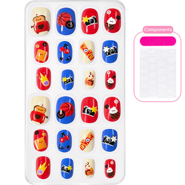 Creative Cartoon-Themed Press-On Nail Collection Bowlift
