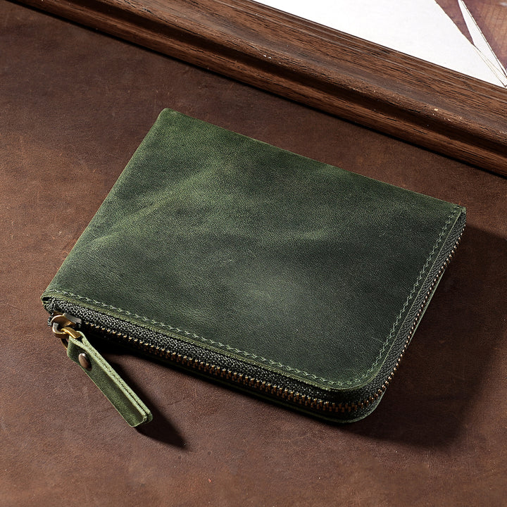 Premium Zippered Leather Wallet