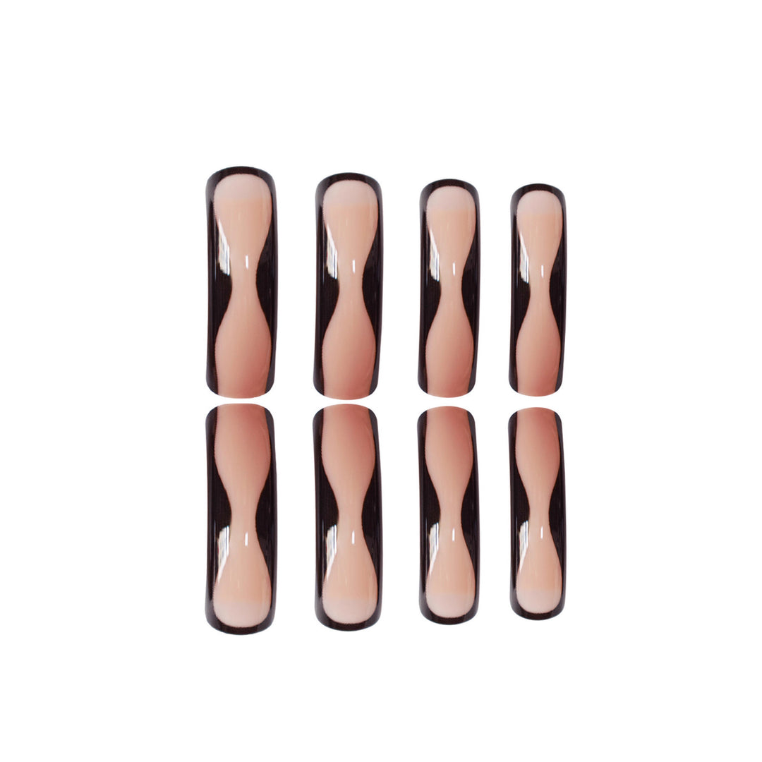 Artistic Wave Design Press-On Nails Bowlift