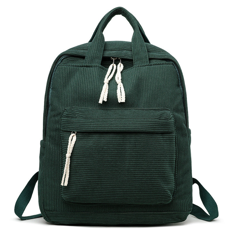 Compact Textured Fabric School Backpack Bowlift