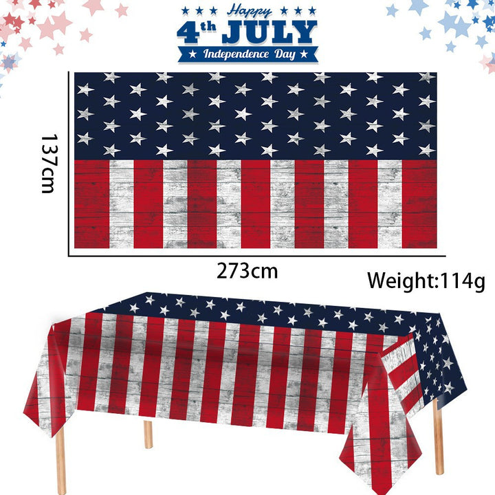 Unisex non-large waterproof party tablecloth with star stripe motif Bowlift