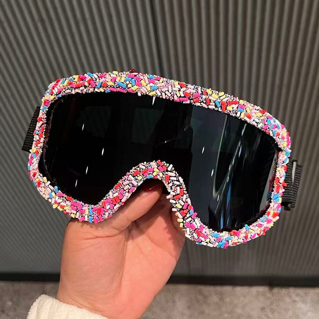 Women's stylish ski goggles with unique decor Bowlift