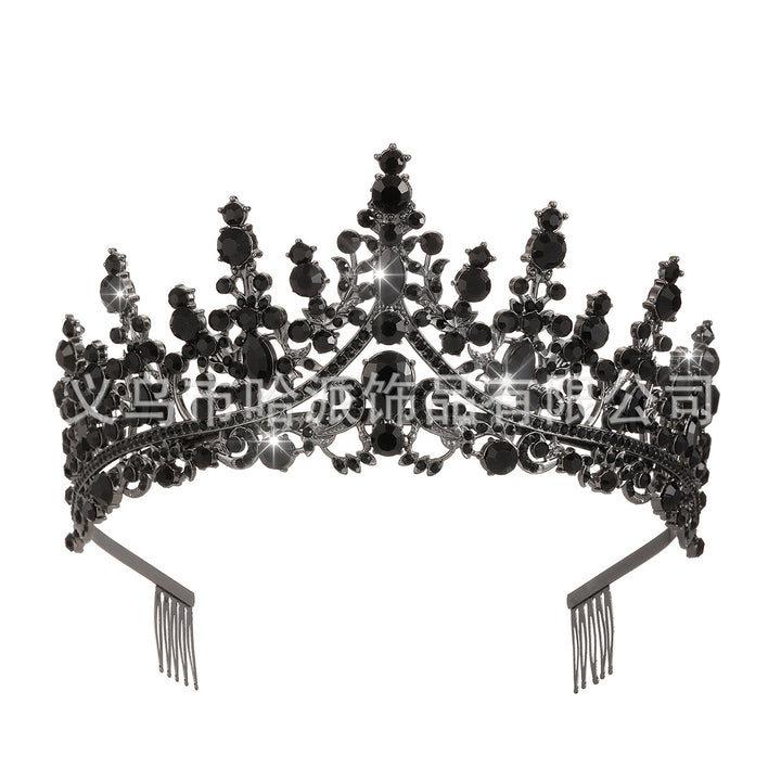 Ladies Rhinestone Tiara with Sparkling Gemstones Bowlift