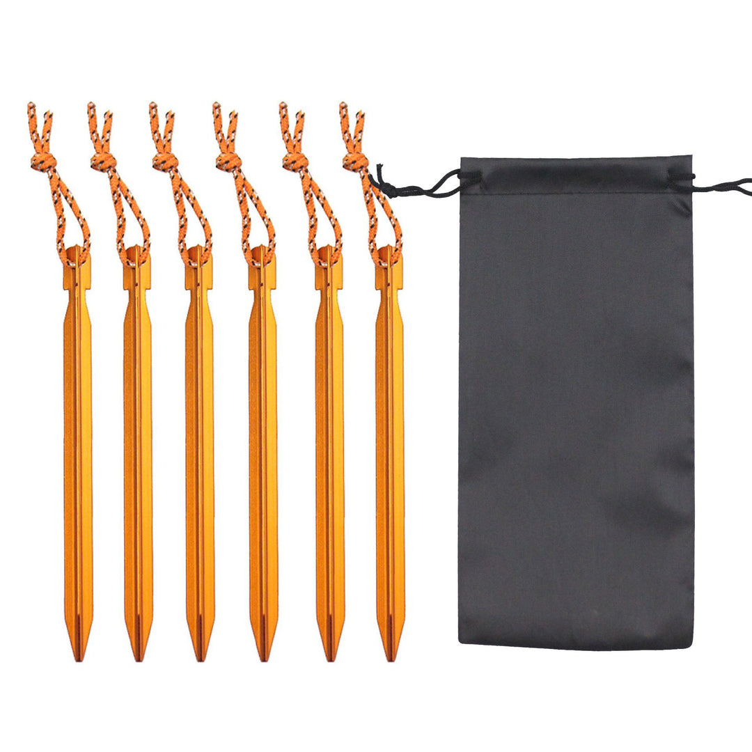 Unisex Aluminium Tent Pegs Set Bowlift