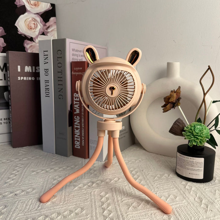 Cute Animal-Themed Portable Desk Fan Bowlift