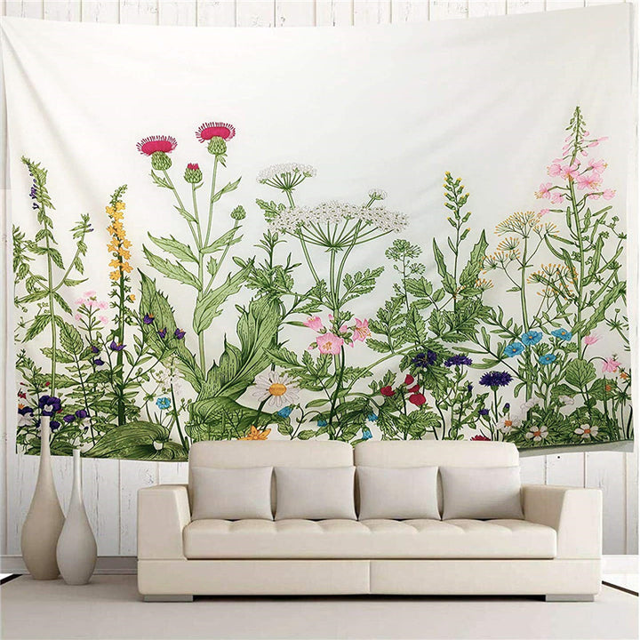 Botanical Illustration Wall Tapestry