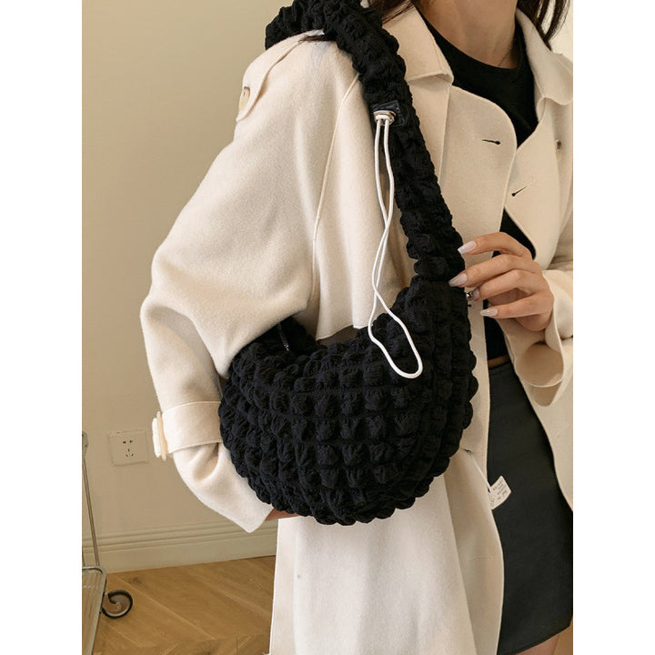 WoTextured Fabric Hobo Bag Bowlift