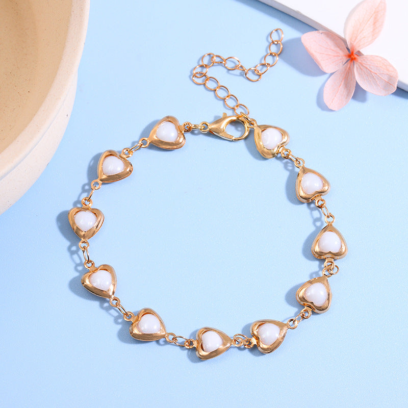 Heart-Shaped Link Anklet Bowlift