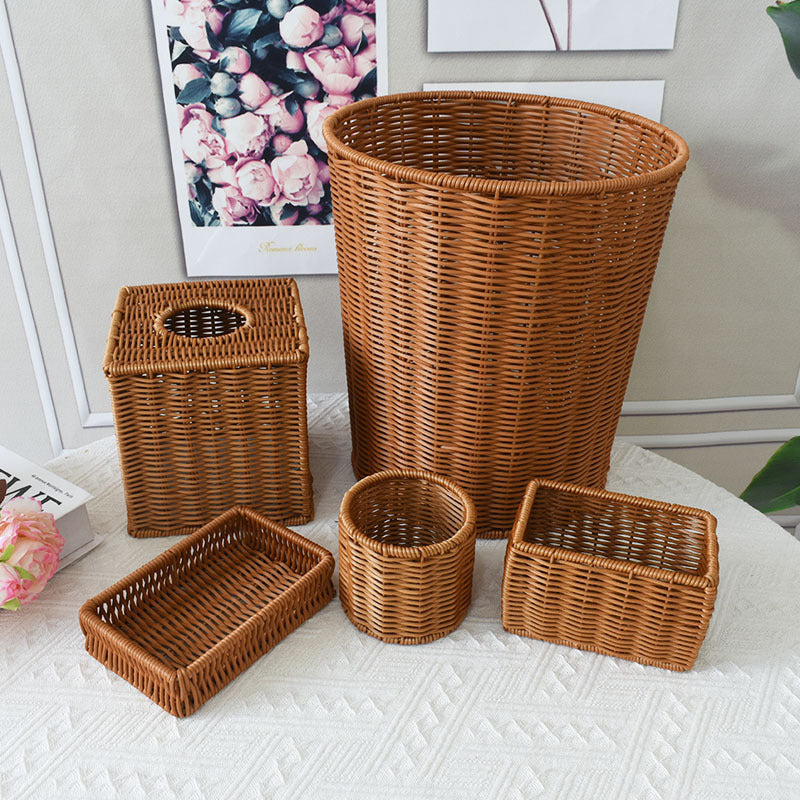 Handcrafted Woven Storage Basket with Open Top Bowlift