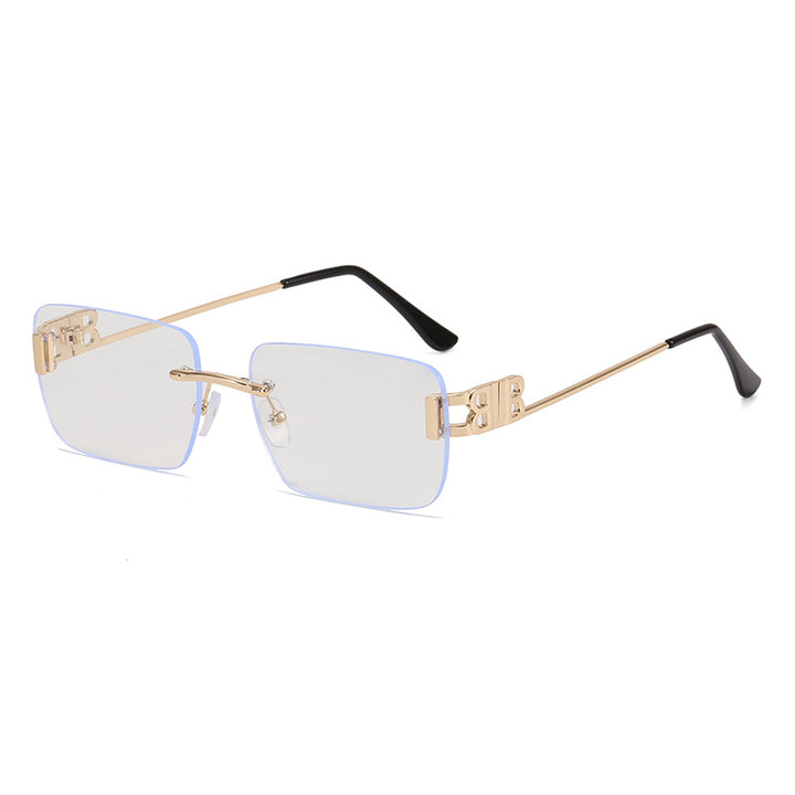 Women's fashionable square sunglasses with golden accents Bowlift