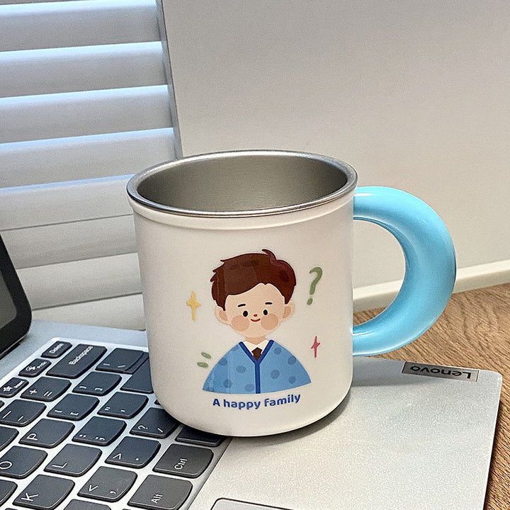 Stainless steel mug with funny family motif Bowlift