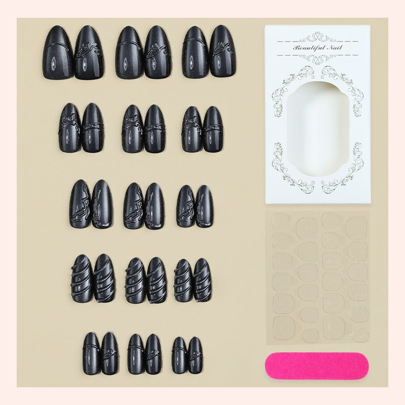 Creative artificial nail set with elegant design and different shapes Bowlift