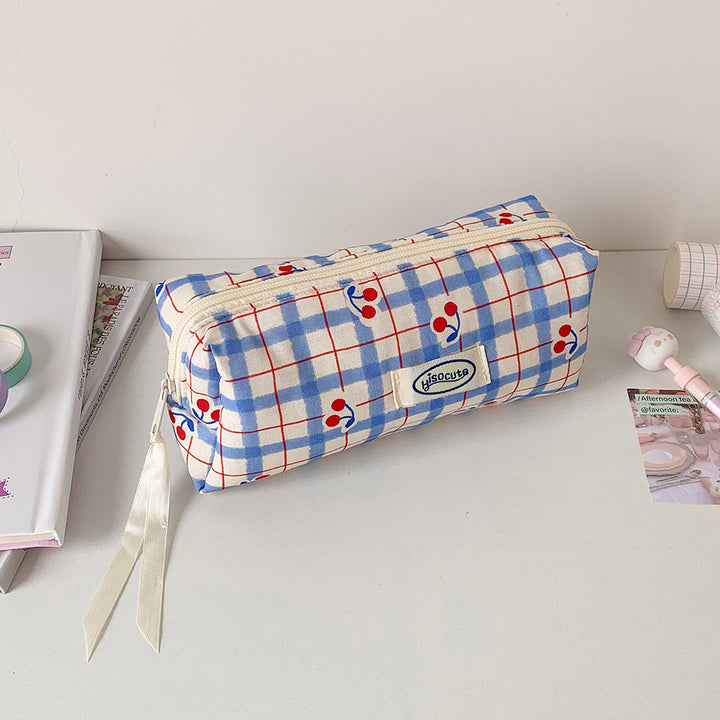 Fashionable Plaid Pencil Case Bowlift
