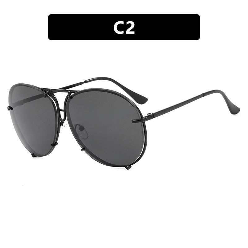 Ladies' flight sunglasses with stylish metal frame and UV protection Bowlift