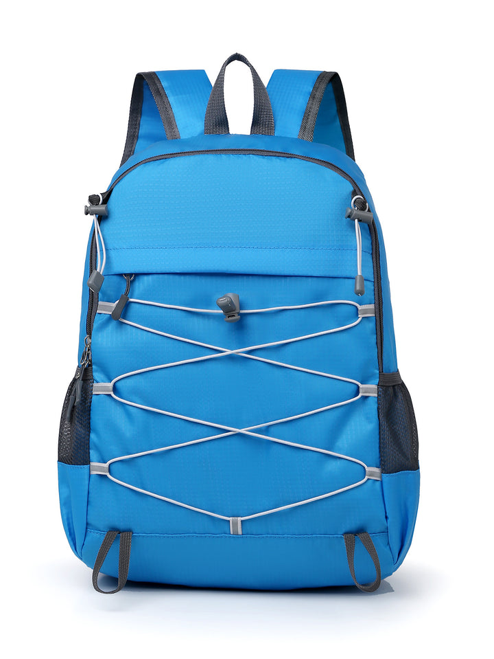 Unisex nan lightweight outdoor backpack with elastic tension strap and mesh side pockets Bowlift