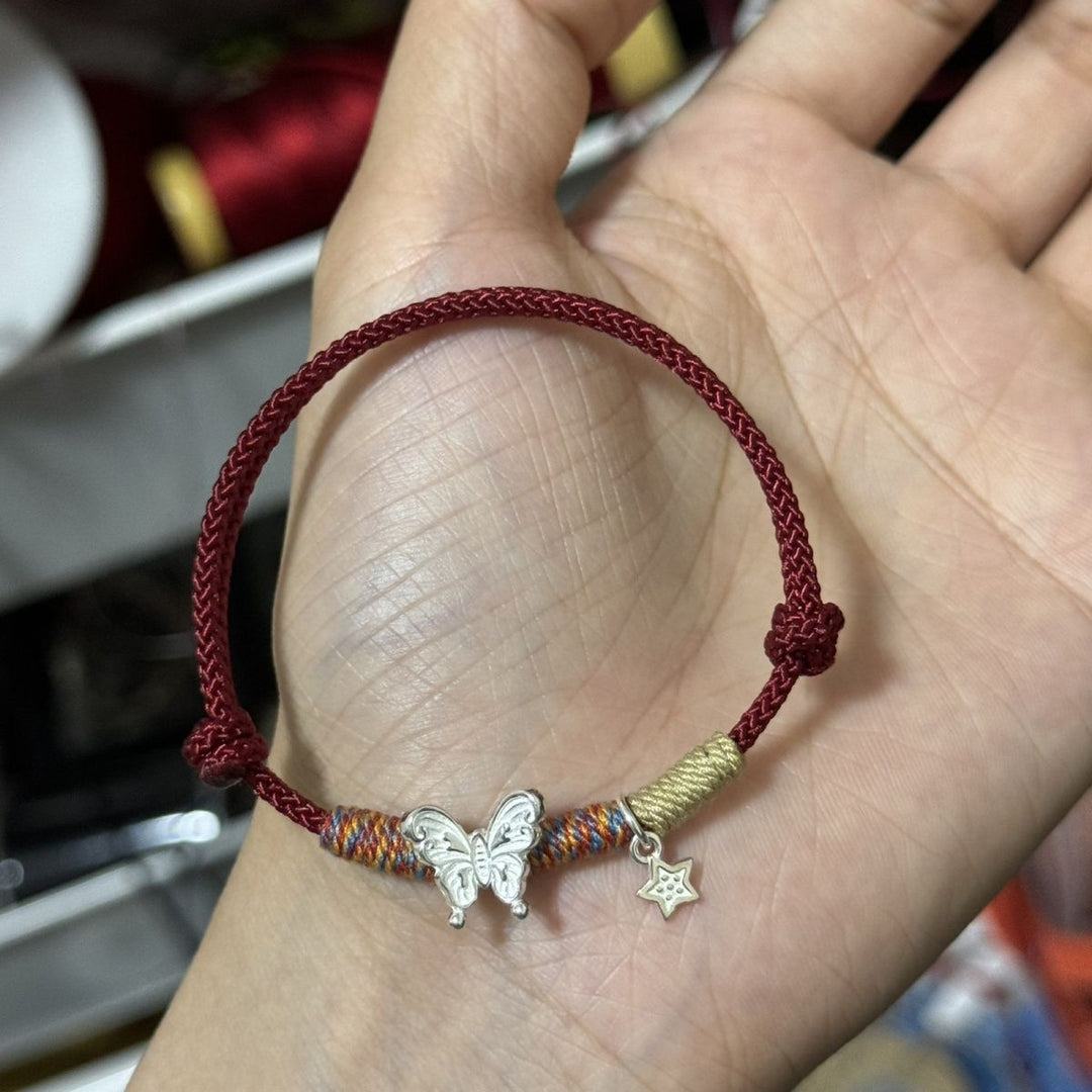 Butterfly Charm Macrame Bracelet Bowlift