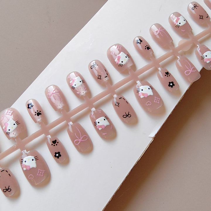 Kawaii Art Fake Nails In Playful Design Bowlift
