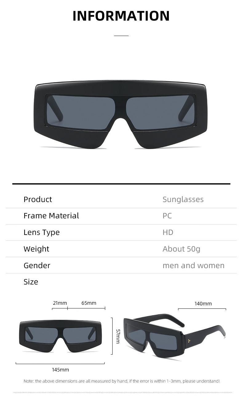 Women futuristic sunglasses in chunky design Bowlift