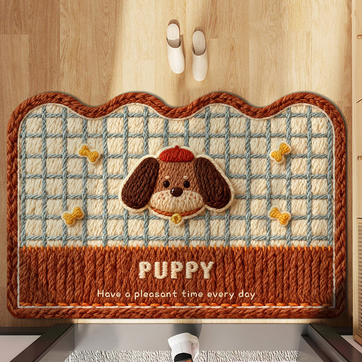 Dog Theme Cozy Doormat