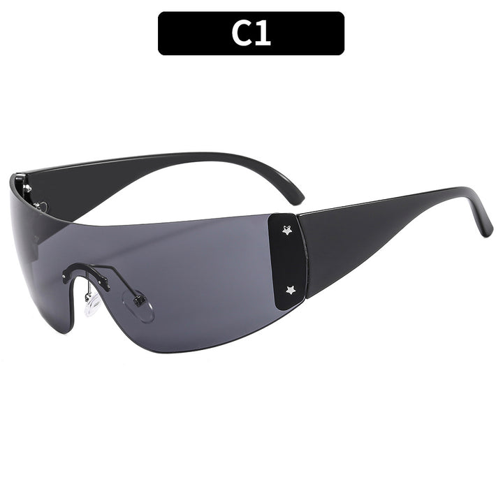 Futuristic High-Profile Shield Sunglasses