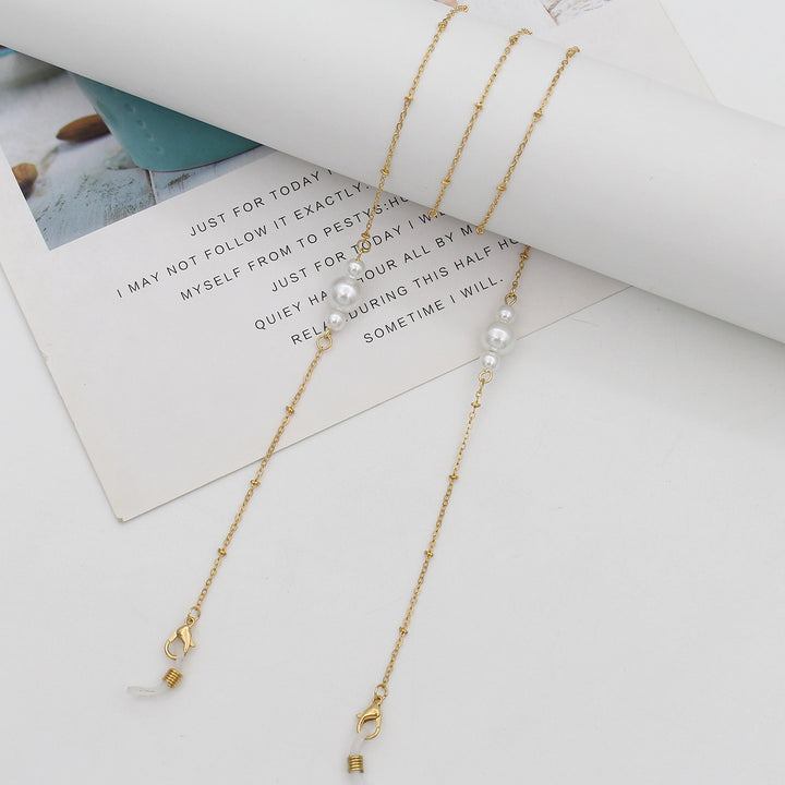 Elegant Pearl Chain Eyewear Holder Bowlift
