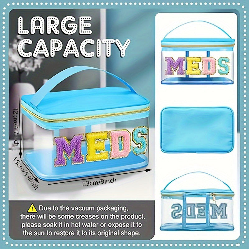 Transparent cosmetic organizer bag with glitter details Bowlift