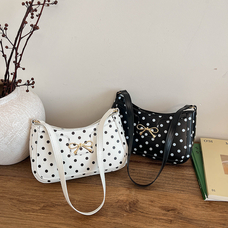 WoPolka Dot Patterned Hobo Handbag Bowlift