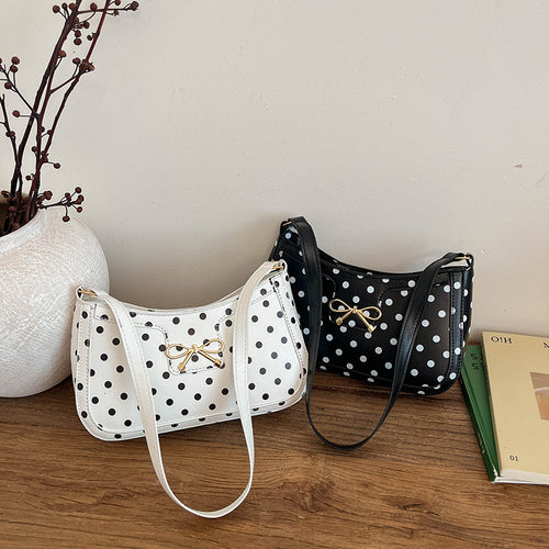 WoPolka Dot Patterned Hobo Handbag Bowlift