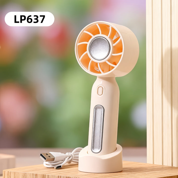 Ladies portable handheld fan with USB charging port and ergonomic design Bowlift
