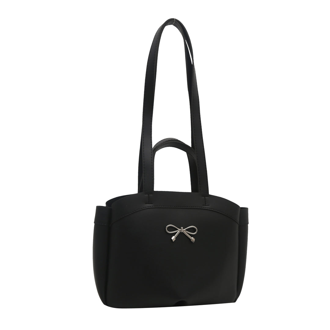 Elegant Bow Accent Handheld Tote Bag Bowlift