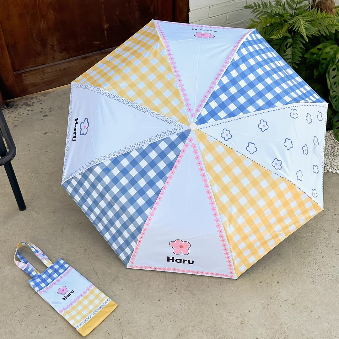 Ladies collapsible umbrella with playful floral pattern Bowlift