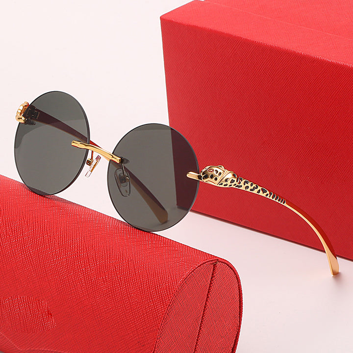 Women’s round sunglasses with luxurious accents and protective UV protection Bowlift