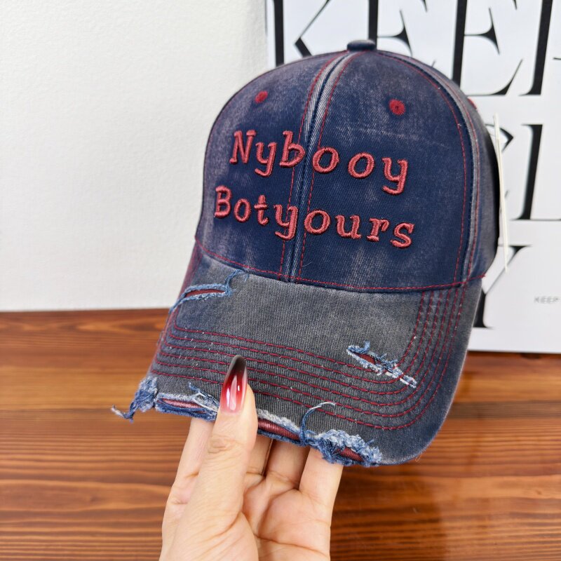 Women's Distressed Adjustable Baseball Cap Bowlift