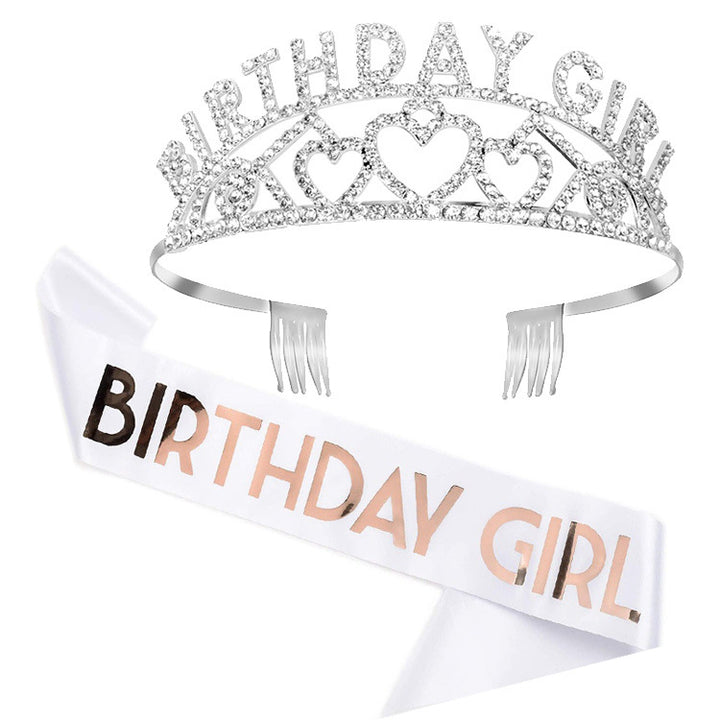 Women's Sparkling Tiara and Sash Set Bowlift