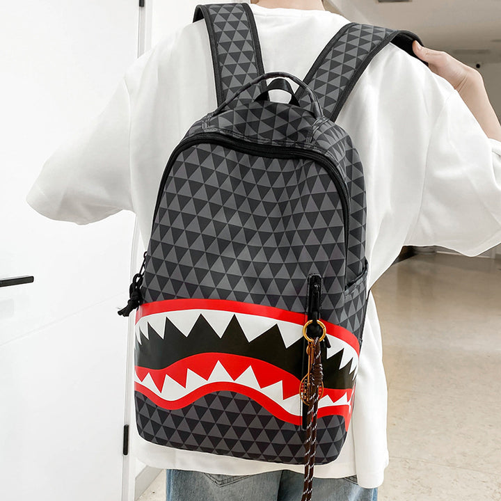 Backpack with Unique Shark Motif Bowlift