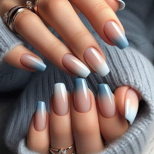 Ombre Long Acrylic Nails Bowlift
