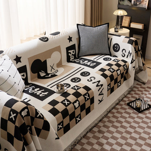 Playful Graphic Art Sofa Throw Blanket