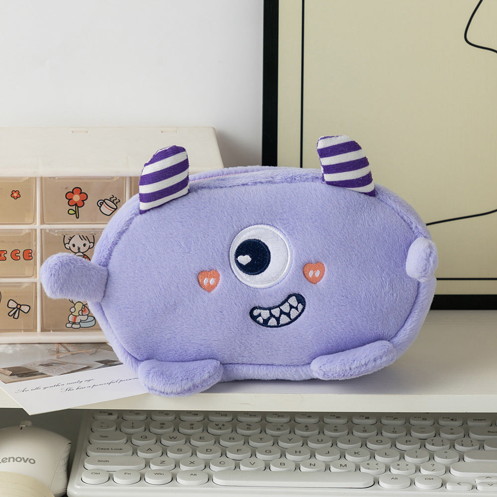 Plush Monster-Shaped Pencil Case Bowlift