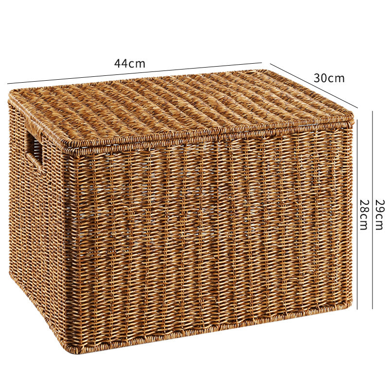 Handcrafted Rectangular Wicker Storage Box Bowlift