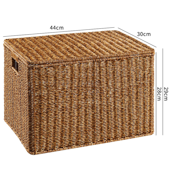 Handcrafted Rectangular Wicker Storage Box Bowlift