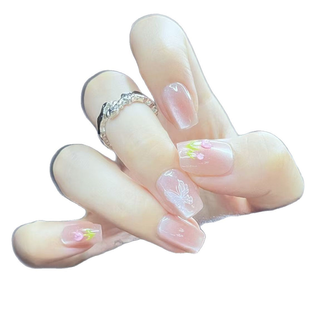 Floral Art Press-On Nail Set Bowlift 1787395151