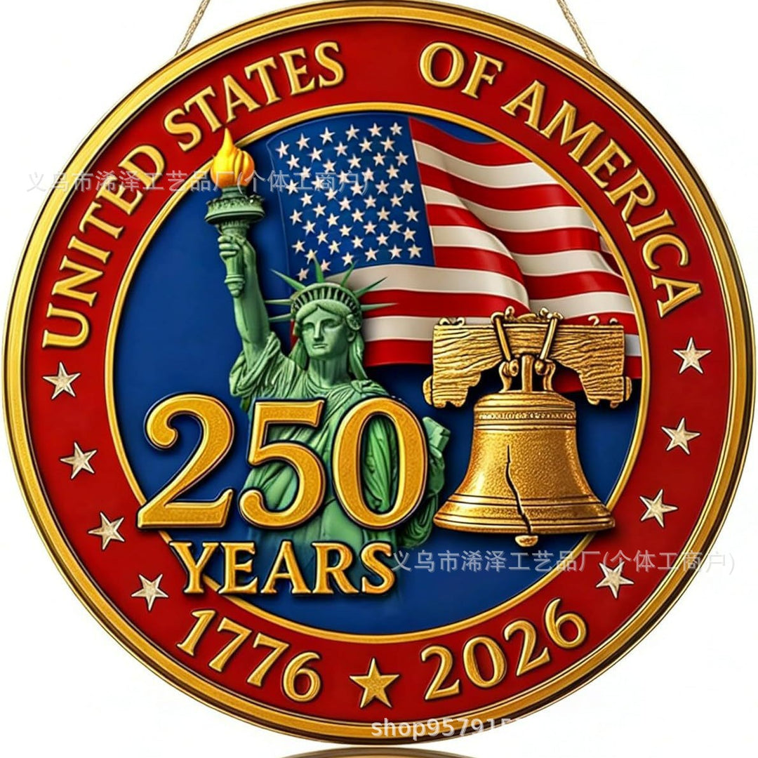 Unisex decorative anniversary bell with Statue of Liberty and bell relief Bowlift