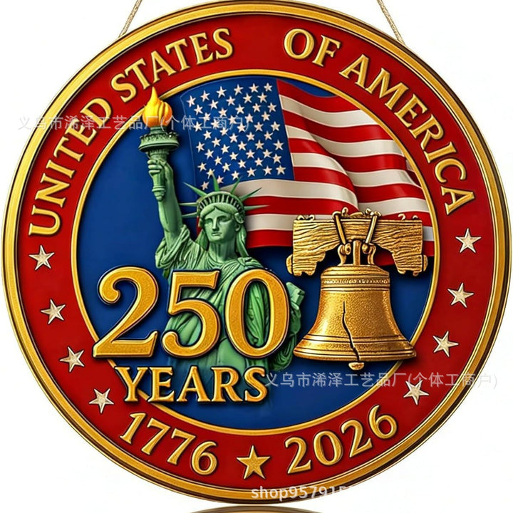 Unisex decorative anniversary bell with Statue of Liberty and bell relief Bowlift