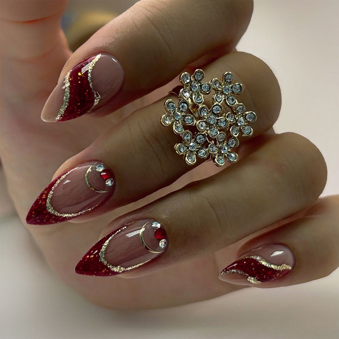 Artful nail designs with sparkling accents and ombré effects Bowlift